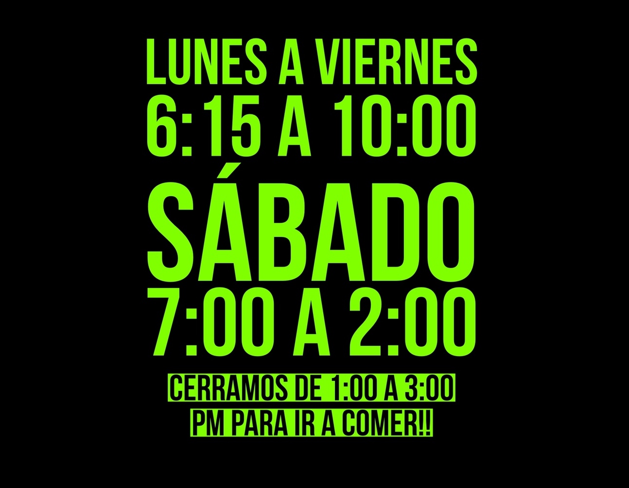 Horario!!